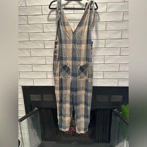 Free People Plaid Jumpsuit